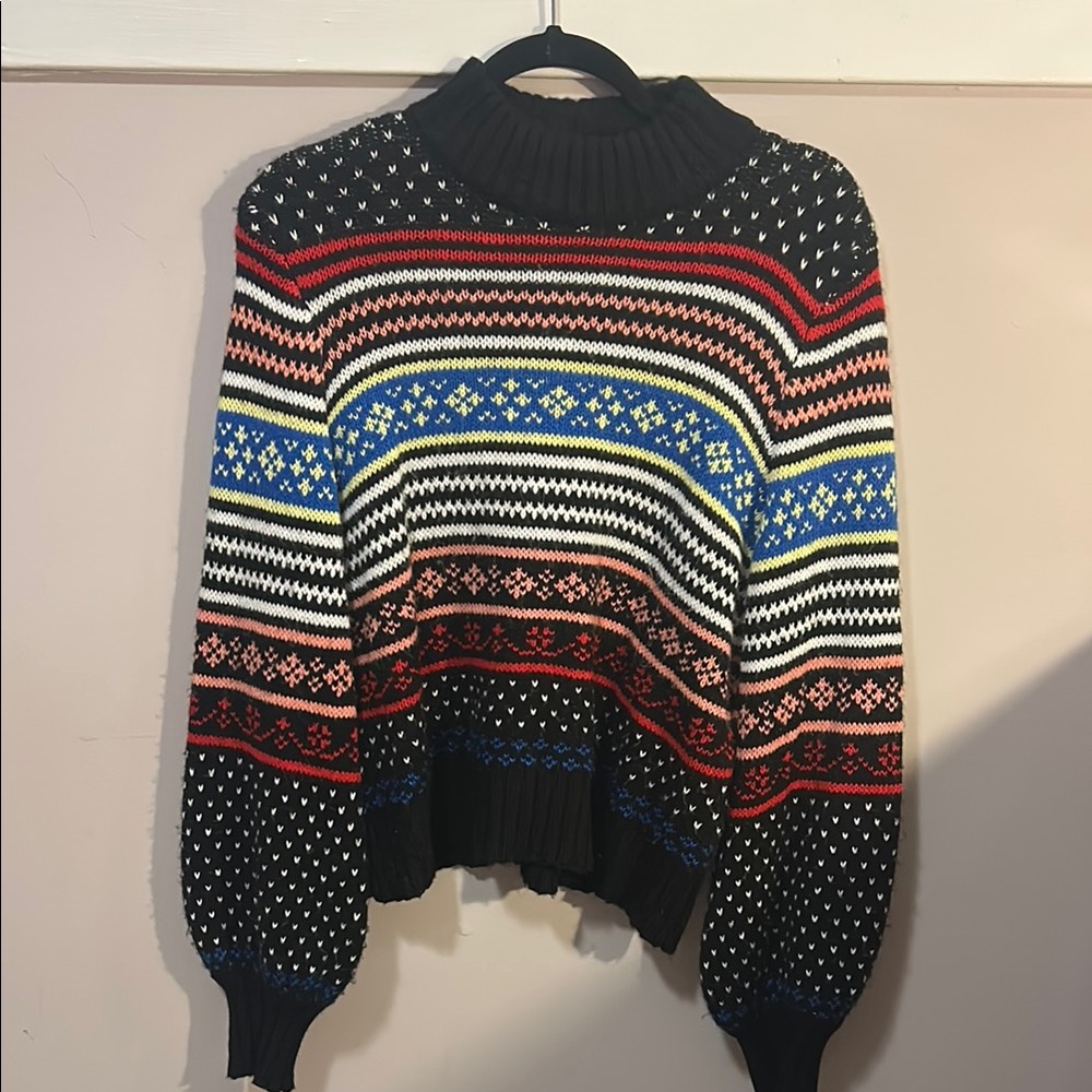American Eagle Colorful Striped Patterned Knit Sweater- L